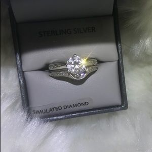 Wedding Set - CZ ,Platinum 925